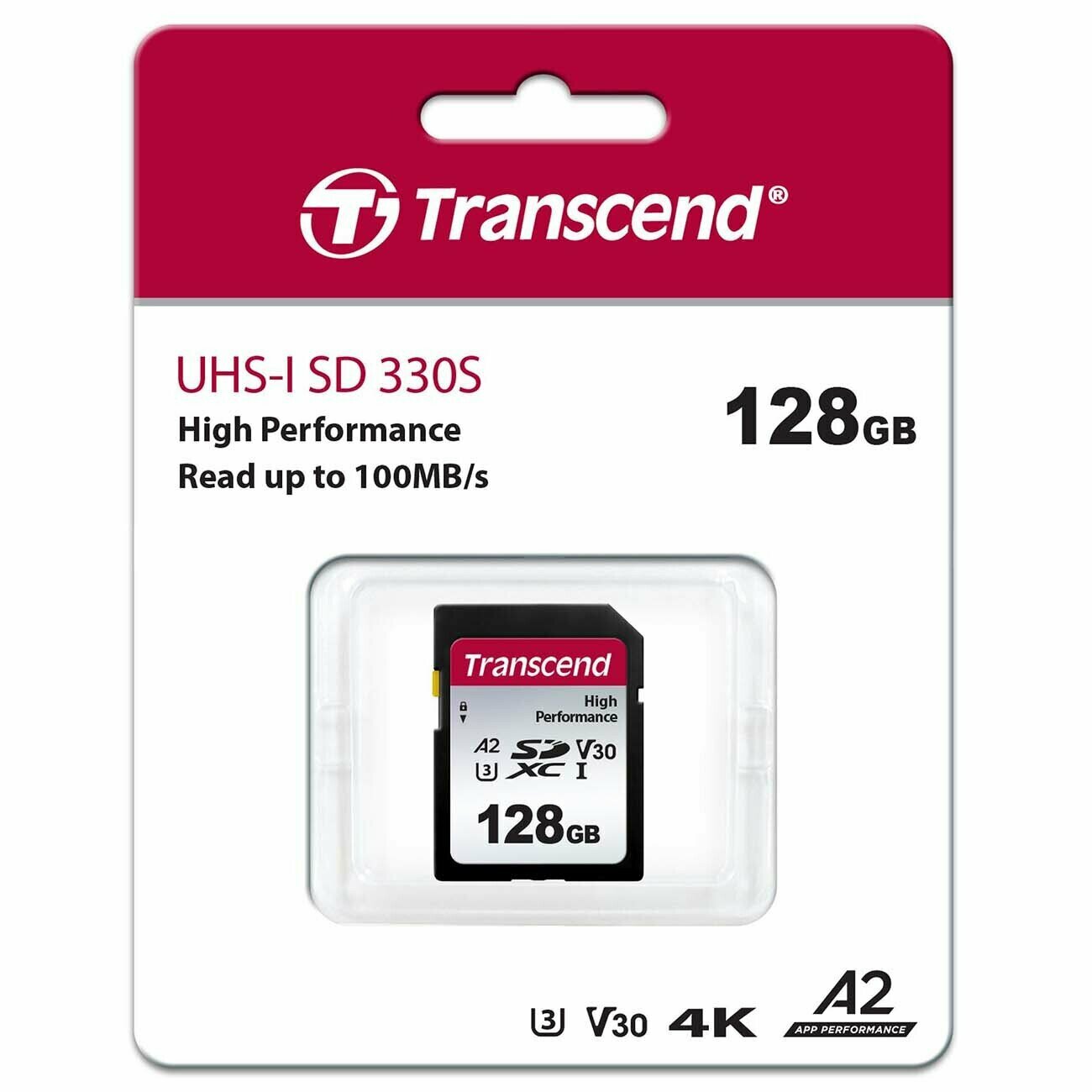 Карта памяти 128GB Transcend SDXC 330S A2/V30/U3/Class 10 - фото №6