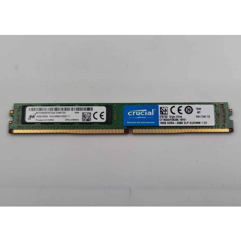 Модуль памяти MTA18ADF2G72AZ-2G6E1, CT16G4XFD8266, Crucial, Micron, DDR4, 16 ГБ ОЕМ