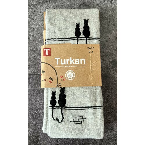 фото Колготки turkan для девочек, размер 92/98, серый