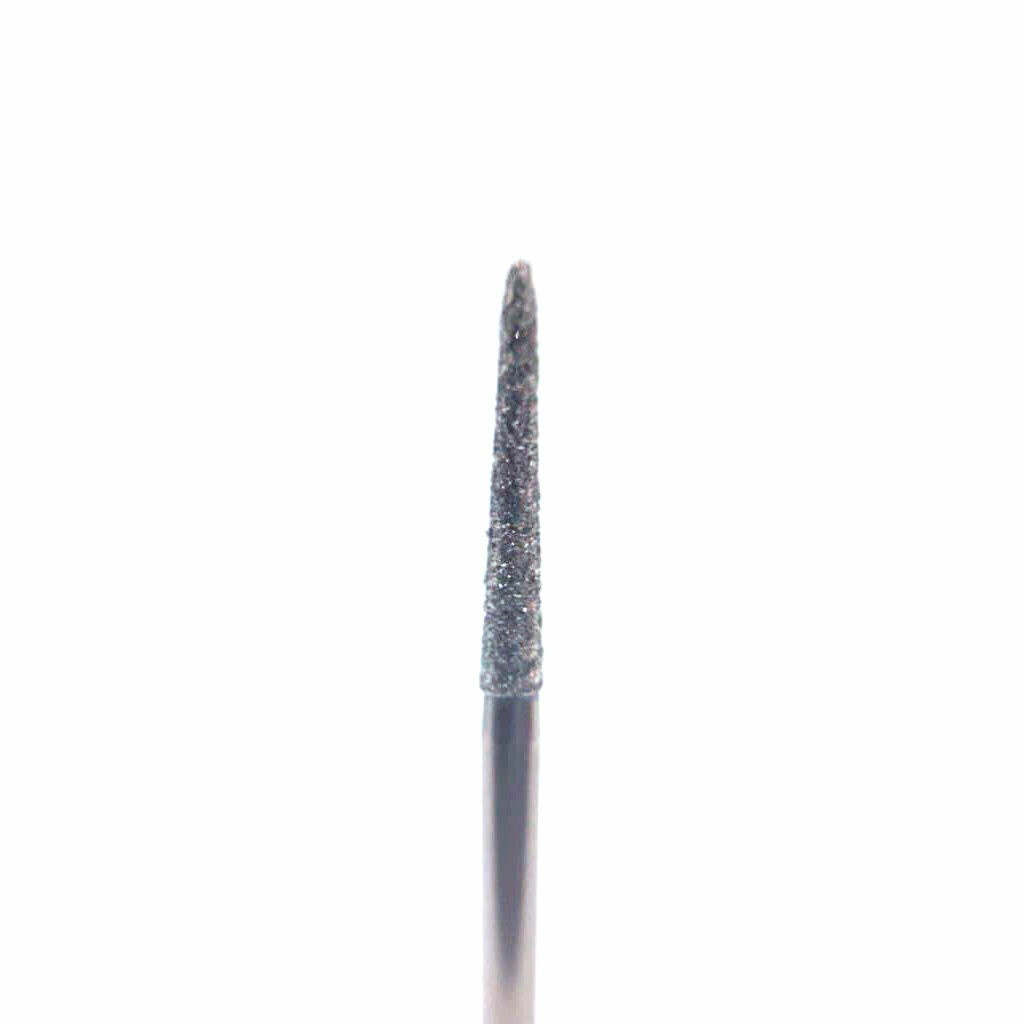 Бор алмазный 858, игловидный/пика, D=1,2 мм, L=8 мм, под турбинный наконечник, стандартный хвостовик, зеленый (μ=125-150 мк)