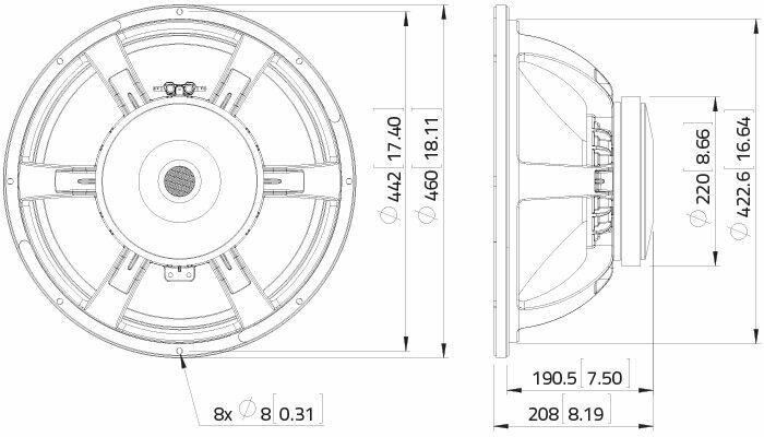 Динамик профессиональный НЧ Lavoce SAF184.01 — фото 1