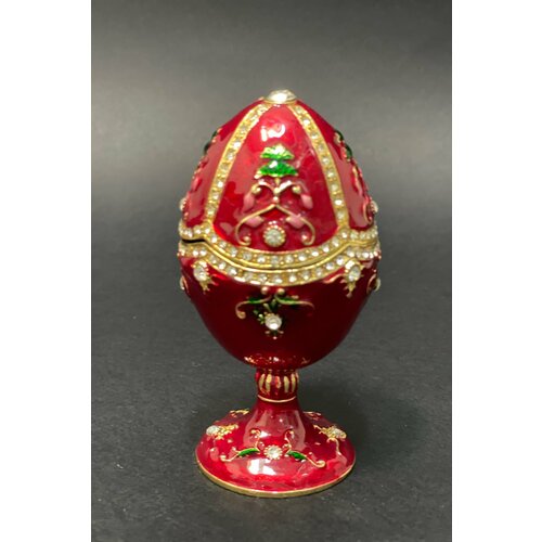 Металлическая шкатулка со стразами - Пасхальное яйцо