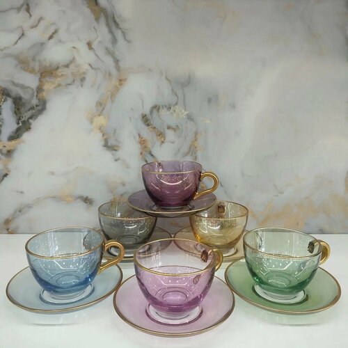 Чайный набор 6 чашек с блюдцами