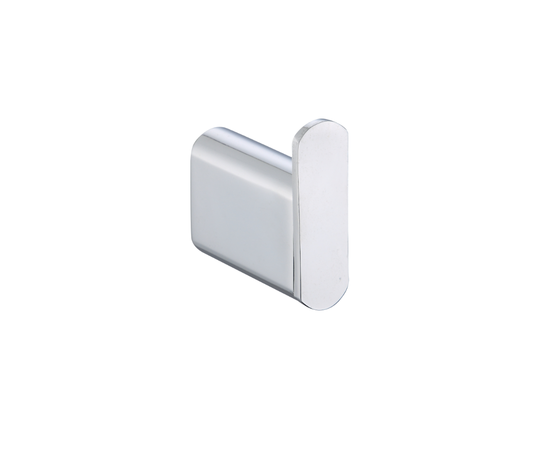 Крючок настенный овальный для ванной, туалета, кухни и прихожей. Вешалка держатель для полотенец Rainbowl 0028-4 цвет хром