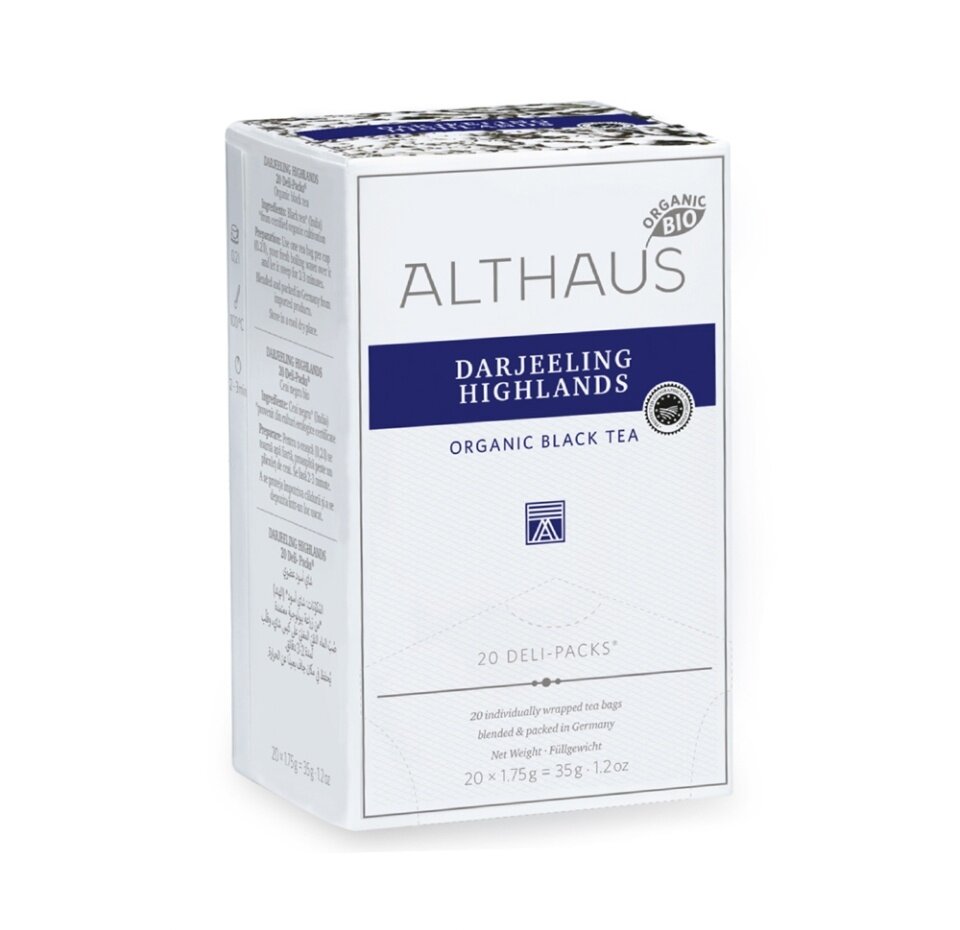 Чай черный Althaus Darjeeling Castelton пакетированный 20х1,75 г