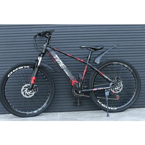 Велосипед горный Richiesto TT102 2621S для активного отдыха черно-красный 2245000₽