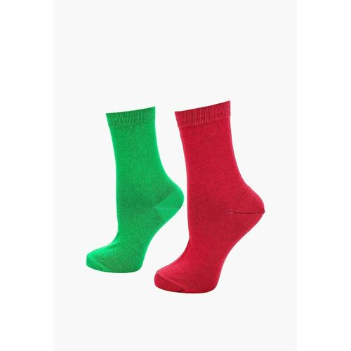 фото Носки big bang socks разнопарные, однотонные, размер 35-39, зеленый, красный