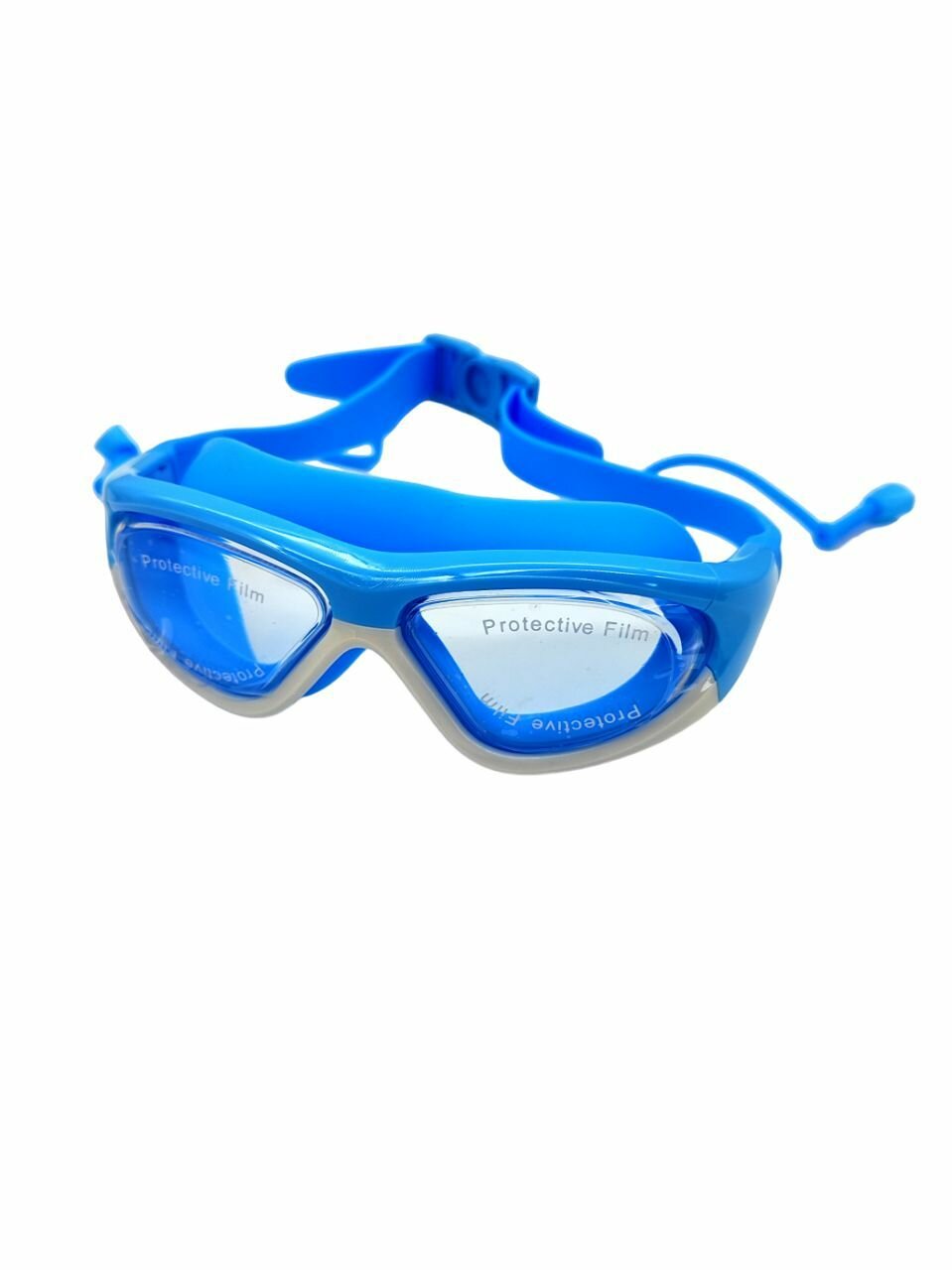 Очки для плавания NewBig с берушами и пластиковым боксом синий
