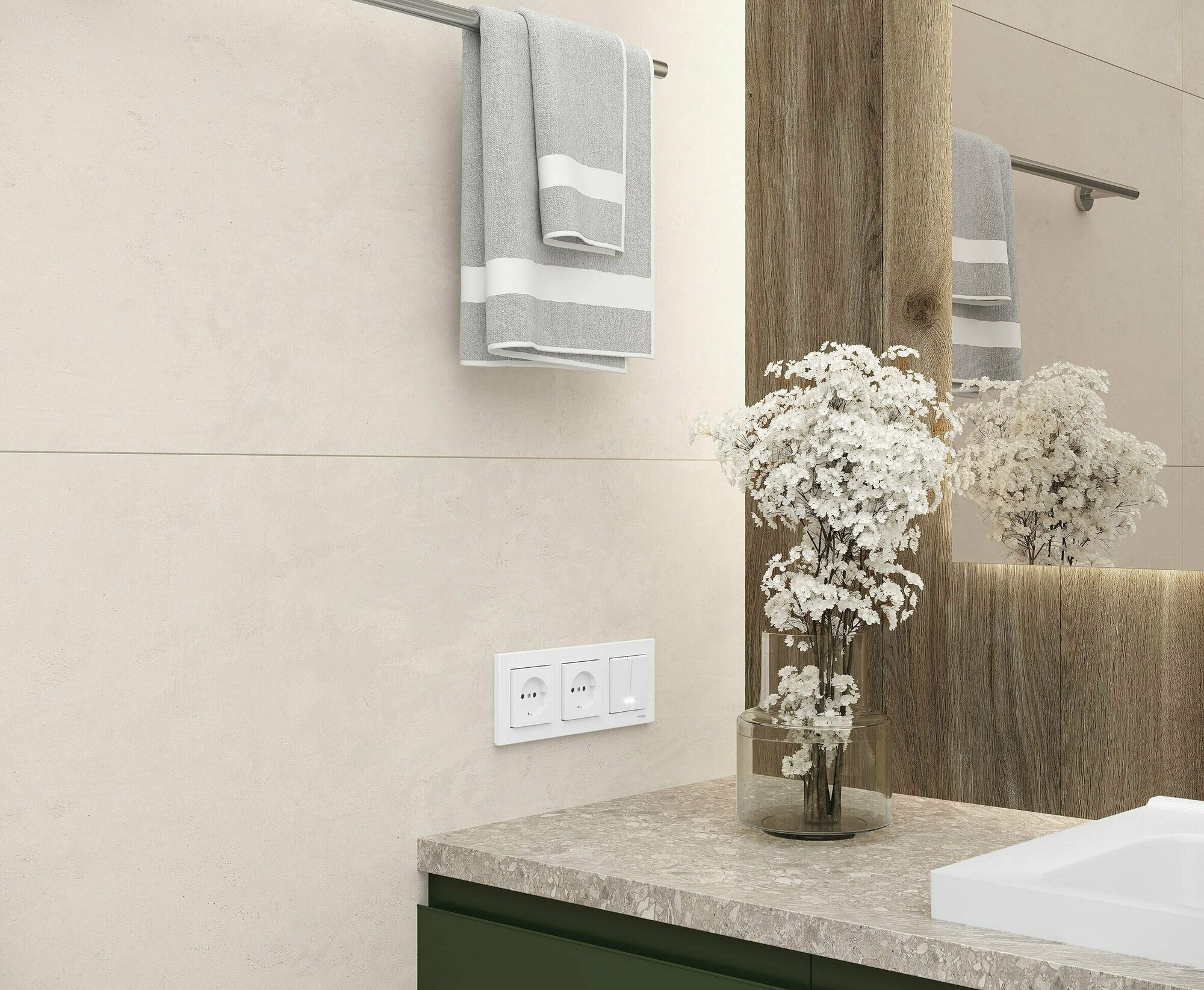 фото Керамогранит Voltas Crema бежевый Сатинированный Карвинг 60x120, 1 уп (2 шт, 1.44 м2)