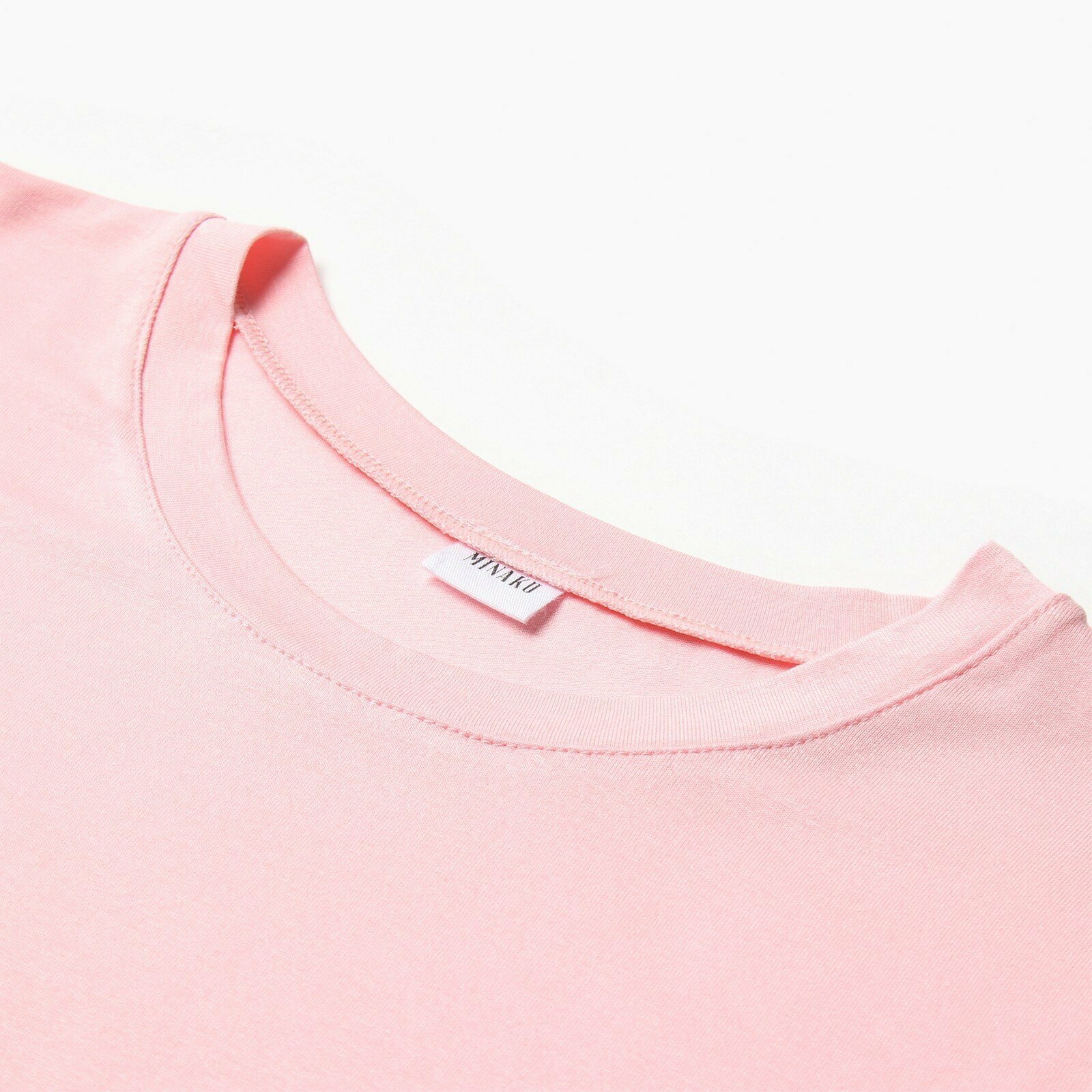 Комплект Minaku, шорты, короткий рукав, размер 42, розовый, бежевый - фотография № 2