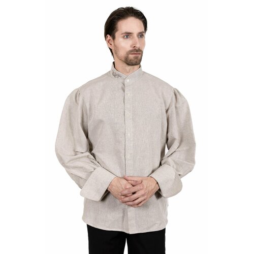 Рубашка Театр Имперских Зрелищ, размер 48/50, бежевый, серый рубашка театр имперских зрелищ размер 48 50 белый