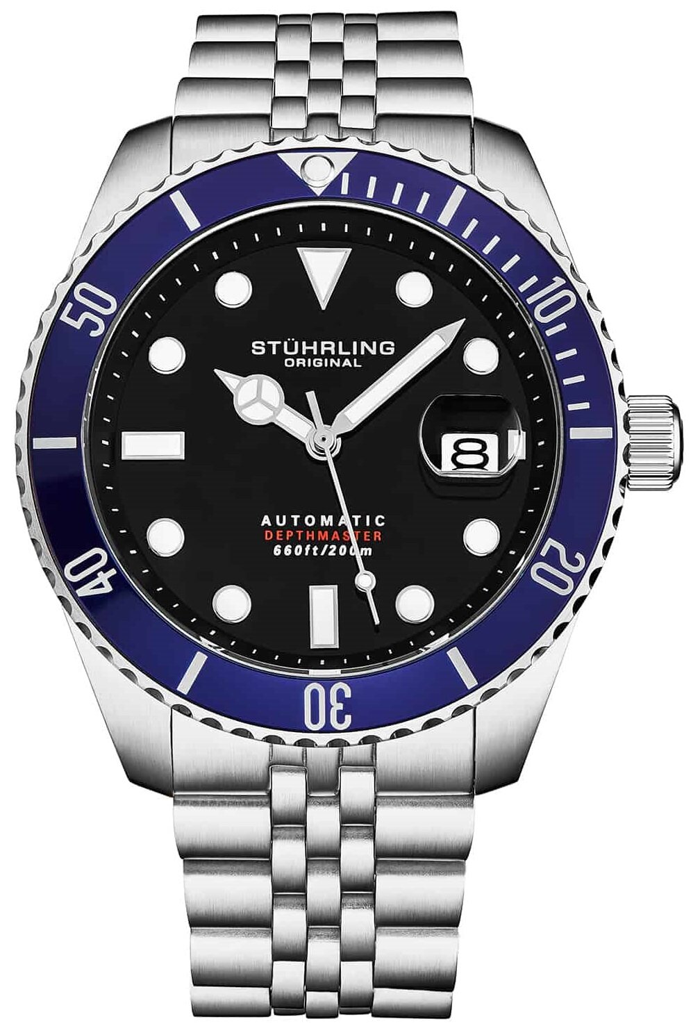 Наручные часы STUHRLING Aquadiver, черный, серебряный