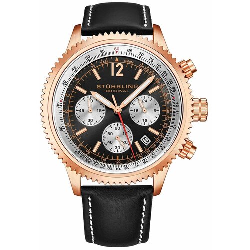 Наручные часы STUHRLING Monaco, золотой, черный