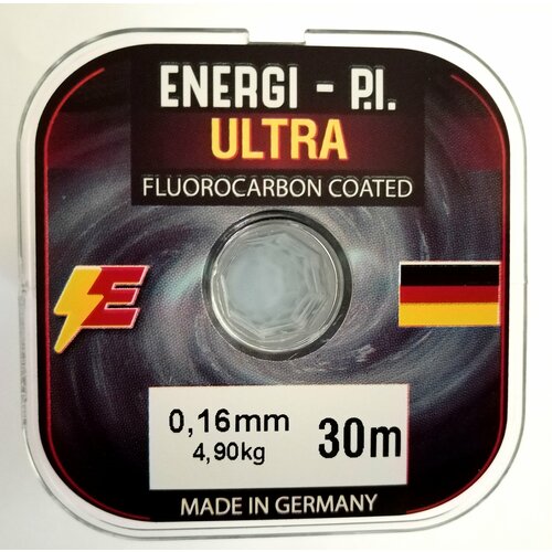 леска energi p i fluorocarbon 100% флюрокарбон 30m 0 11 mm Леска рыболовная, монофильная ULTRA Fluorocarbon coated, 30 м; 0.16 мм ENERGI-P. I.