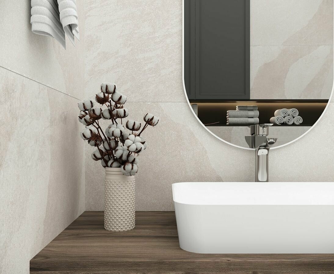 фото Керамогранит Forenza Bianco светло-серый Сатинированный Карвинг 60x60, 1 уп (4 шт, 1.44 м2)