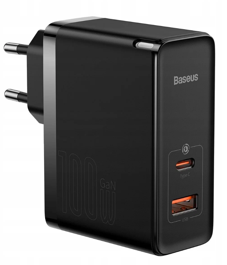 Сетевое зарядное устройство/Быстрая зарядка Baseus GaN5 Pro Fast Charger C+U 100W EU Black (Cable Type-C to Type-C 100W(20V/5A) CCGP090201