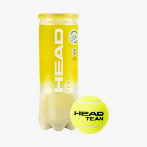мячи для большого тенниса head t i p orange арт 578223 578123 уп 3 шт фетр нат резина желто оранжевый Мяч теннисный HEAD Team 3B арт.575703 (3 шт).
