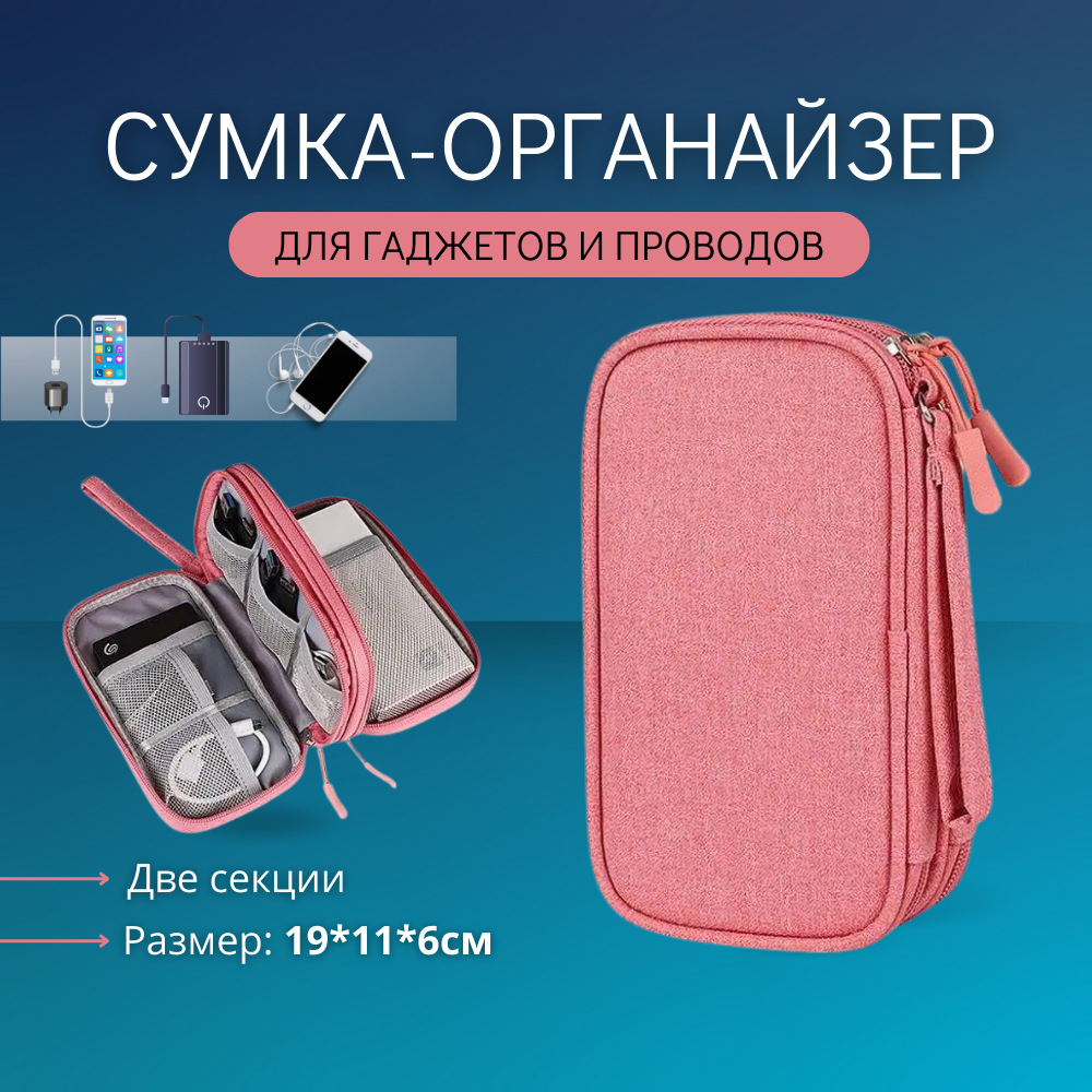 фото Сумка органайзер для хранения аксессуаров и гаджетов