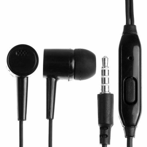 проводные наушники d21 stereo earphone внутриканальные стерео наушники Наушники D21, проводные, вакуумные, микрофон, 1 м, Jack 3.5 мм, черные