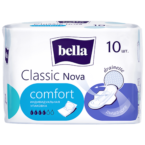 Bella Прокладки Classic Nova Comfort drainette 10 шт