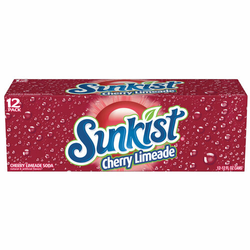Газированный напиток SunKist Cherry со вкусом вишни, 350 мл, 12 штук