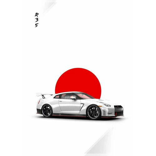 Постер / Плакат / Картина JDM CARS. Nissan GT-R 35 60х40 см