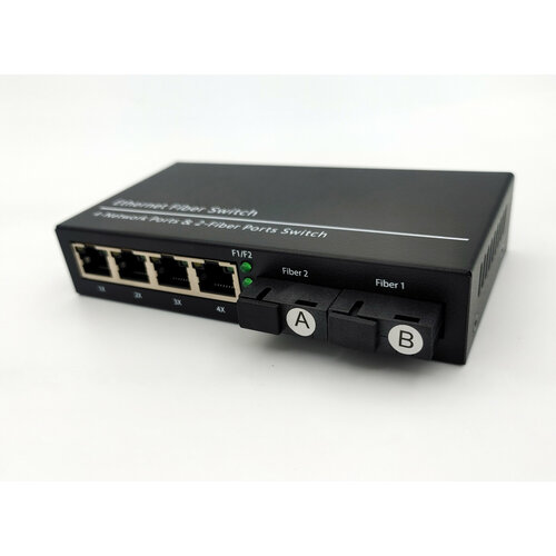 Медиаконвертер FOXNET 10/100/1000 converter 2SC 4RJ45