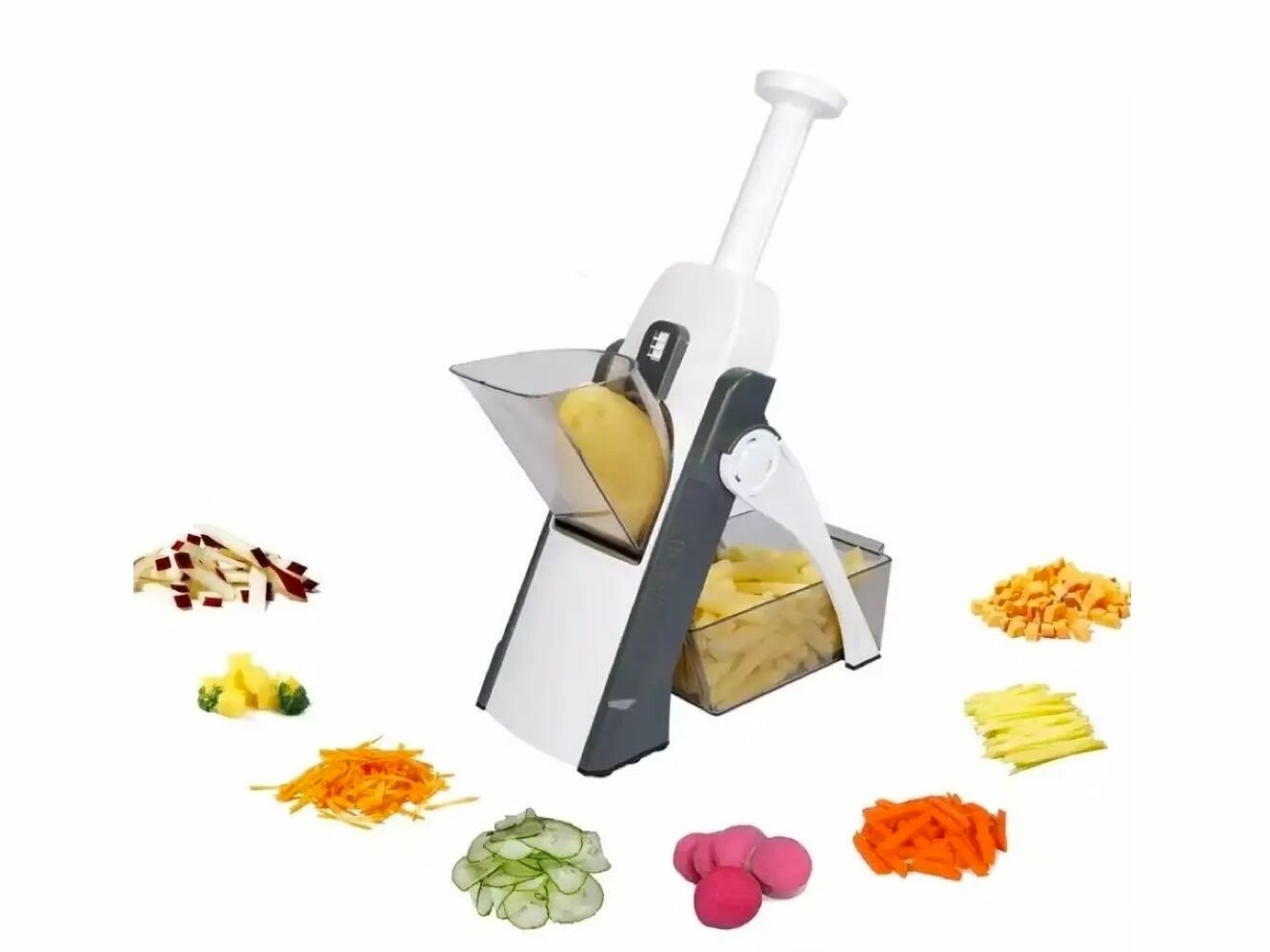 фото Овощерезка и 30 в 1 / Мультислайсер для овощей и фруктов 30 видов резки / Ручной кухонный комбайн