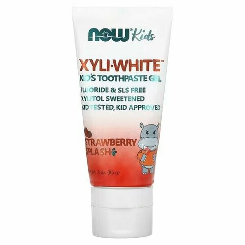 NOW Foods XyliWhite Зубная паста-гель для детей без фторидов клубничный вкус 85 г 1150₽