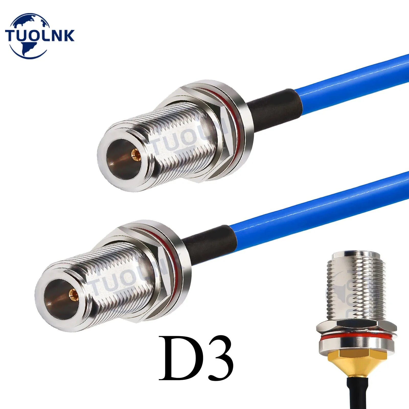 TUOLNK RG402BL-C водонепроницаемый коаксиальный кабель N-N 50 Ом, D3-NKY-NKY, 3.3ft (1M)