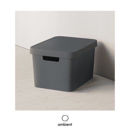 Ящик для хранения ambient Folk 17л 360х270х213 мм графит