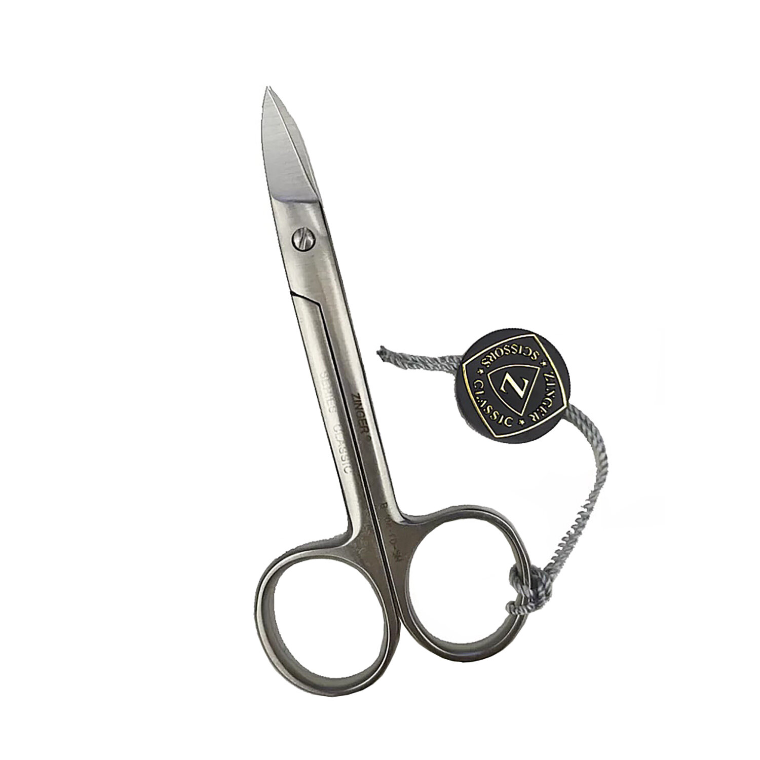 Ножницы маникюрные для ногтей Zinger B-108 Classic прямые, с усиленными ручками, нержавеющая сталь, ручная заточка, серебристый