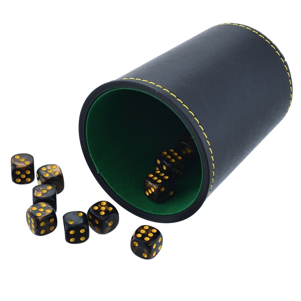 Стаканчик для игры в кости "Портье", ручная работа, натуральная кожа. — фото 1