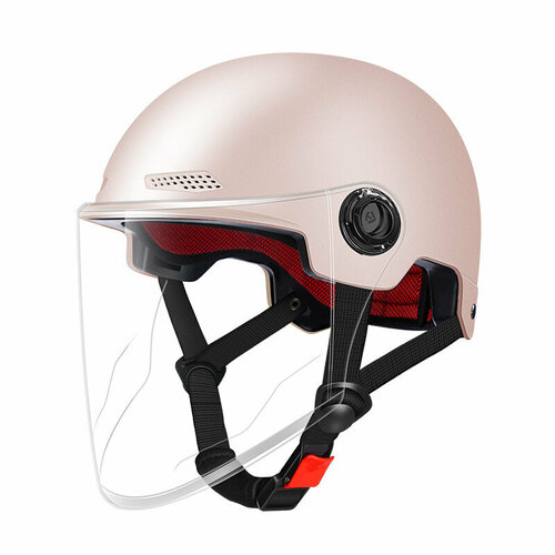 Шлем 3C, для электровелосипеда, прозрачный, цвет пудра вишневого цвета