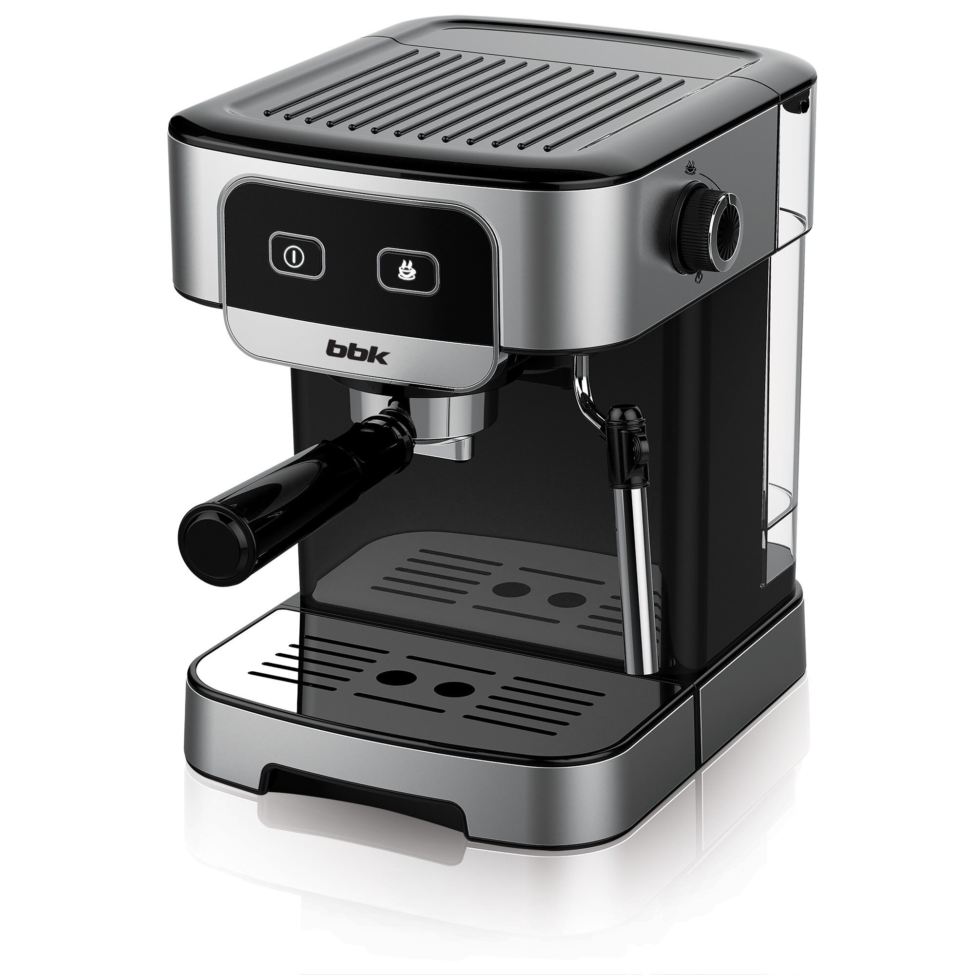 Кофеварка BBK BCM1500 1200 Вт 20 Бар черный/нержавеющая сталь