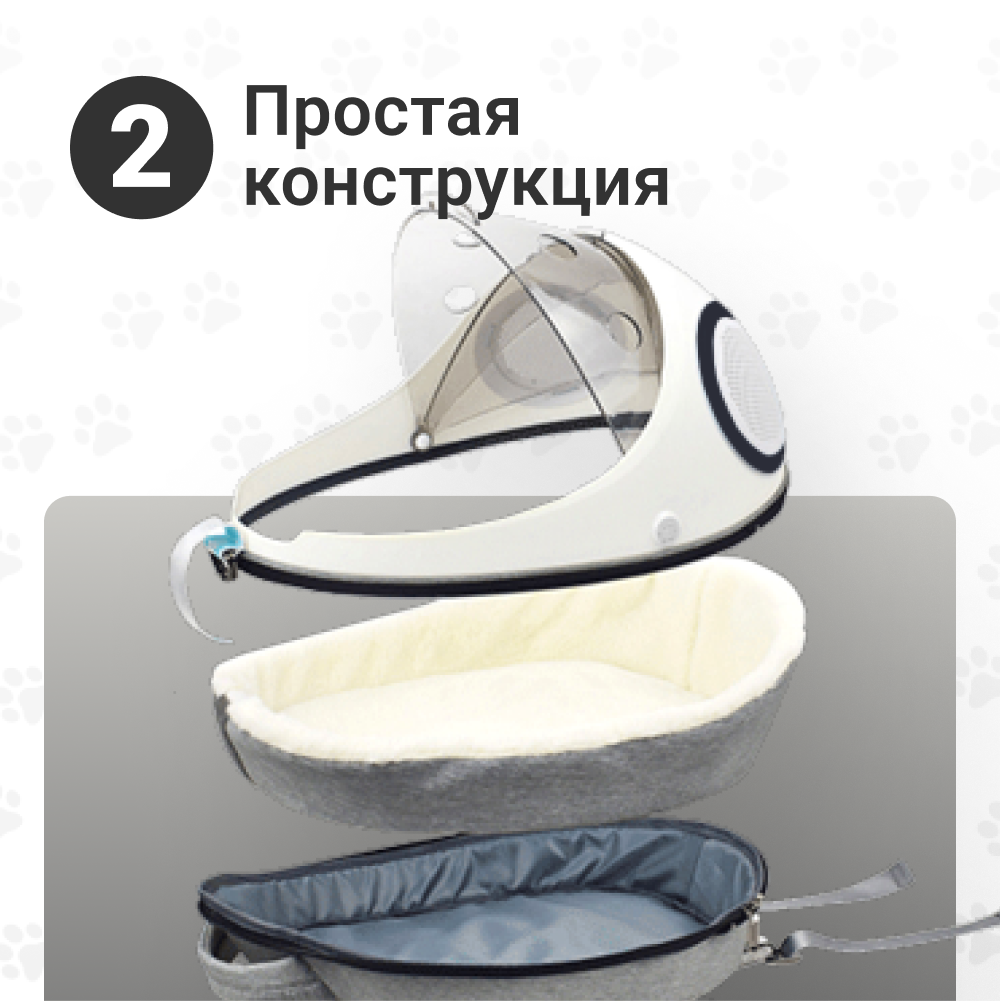 Переноски И Рюкзаки Для Животных Xiaomi Рюкзак-капсула для переноски животных ZOOWELL(белый) 36.6х34х46см