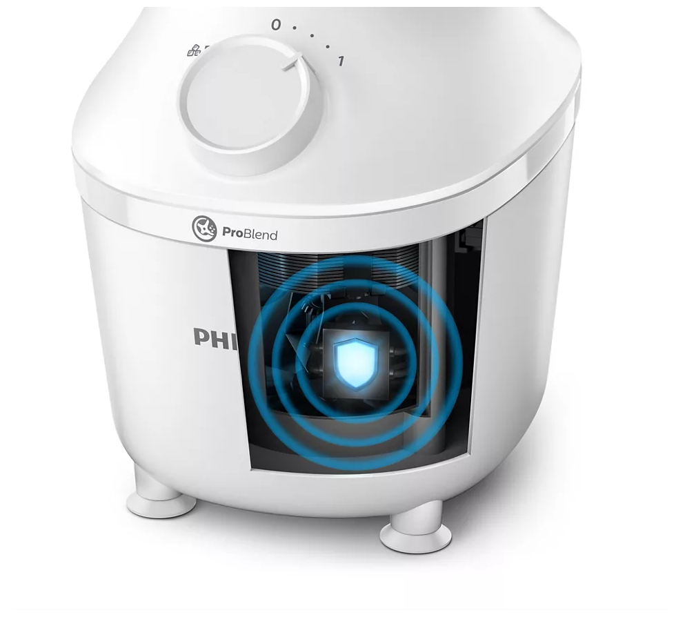 Блендер Philips 3000 series HR2041, мощность 450Вт, 1л, белый — фото 1