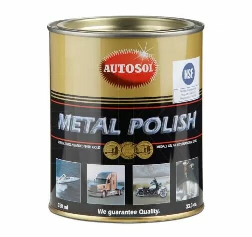 Паста для полировки металла Autosol Metal Polish , хрома, латуни, стали, нержавейки и никеля 750мг