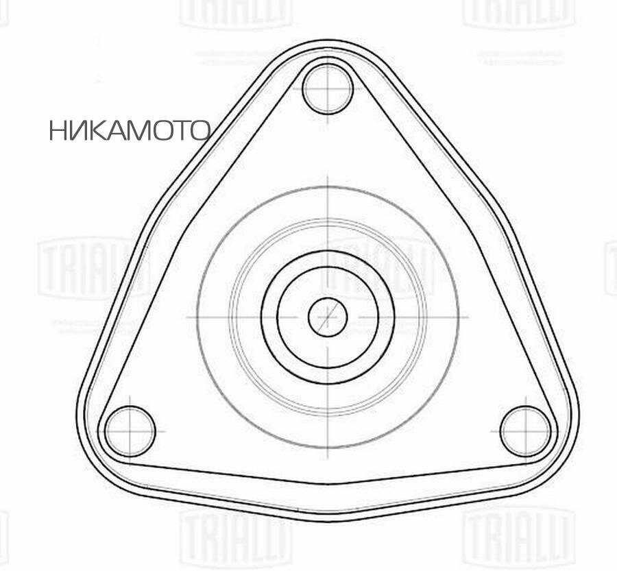 TRIALLI SA1150 Опора амортизатора для а/м Mitsubishi Lancer IX (01-)/Outlander I (03-) (перед.) (с подш.) (SA 1150)