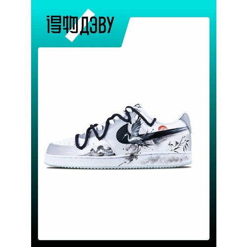 фото Кеды nike court vision 1, размер eu 41 стопа (26cm), серый, белый