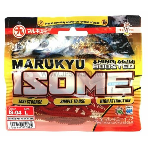 Силиконовые приманки для рыбалки Marukyu Isome, L, IS-04, red
