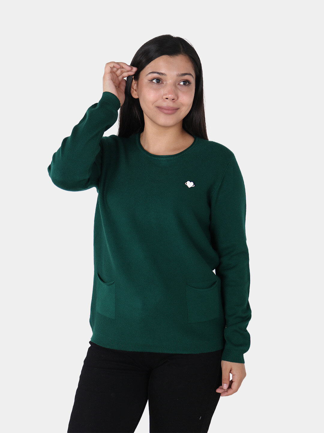 Свитер размер One Size, , темно-зеленый — фото 1