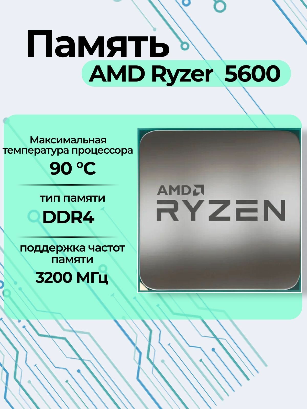 Процессор AMD Ryzen 5 5600 AM4, 6 x 3500 МГц, OEM — фото 1