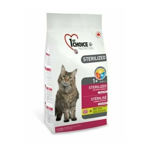 фото Сухой корм 1st choice sterilized для стерилизованных кошек, курица с бататом, 2,4кг