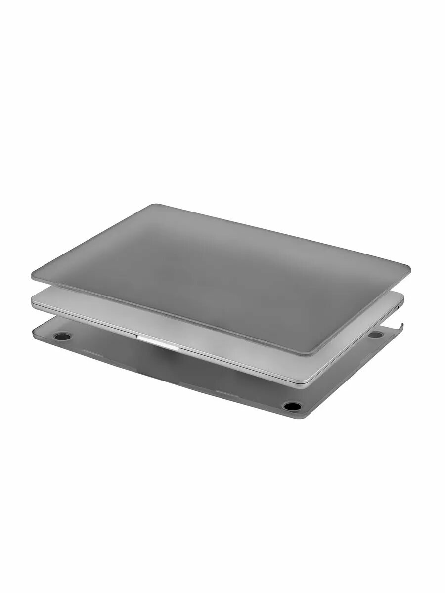 Чехол для MacBook Air 15" (M2 | M3| M4) uBear Ice Case, черный полупрозрачный — фото 1