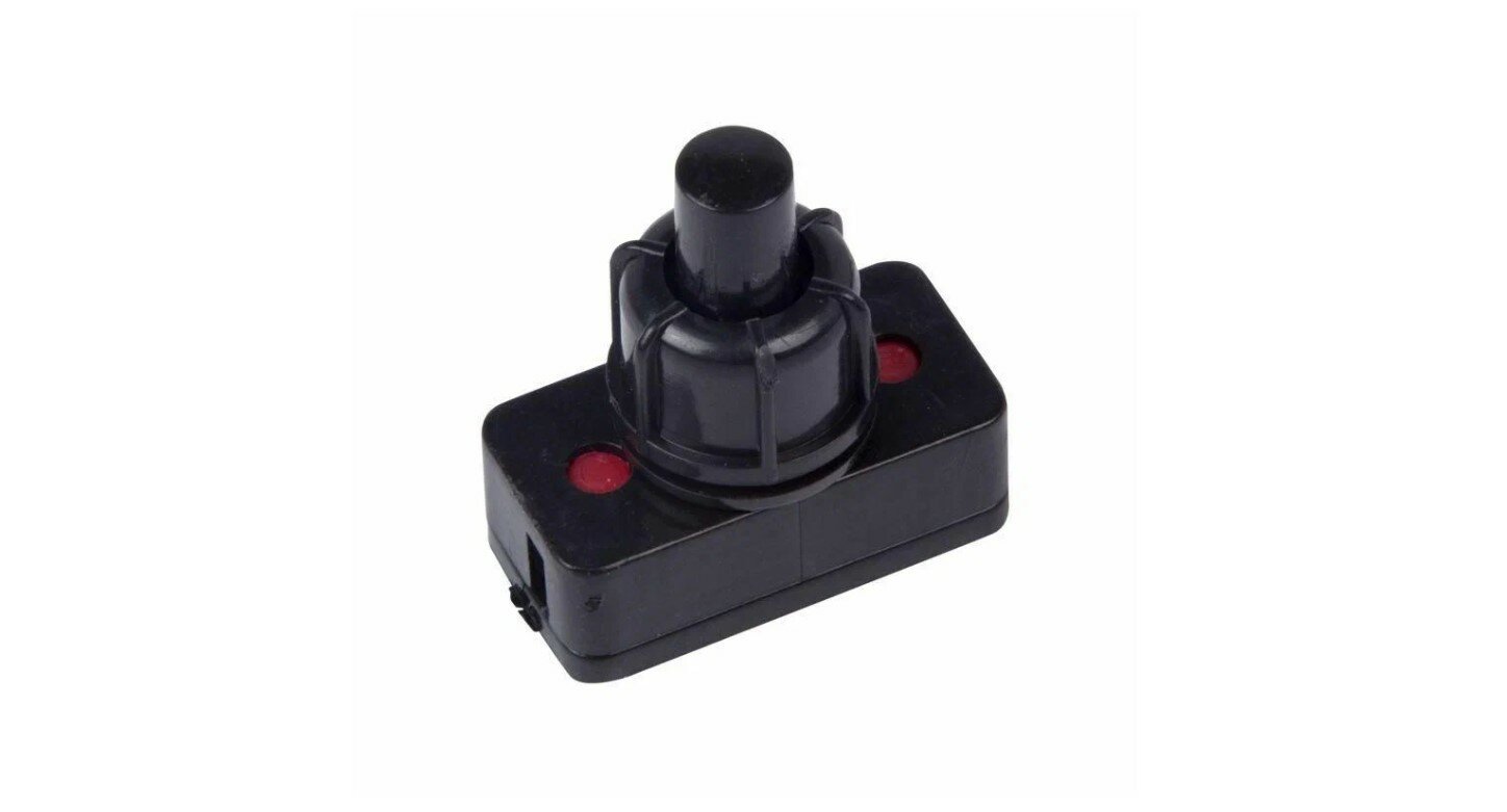 Выключатель-кнопка 250В 1А (2с) ON-OFF (PBS-17A2) (для настольной лампы) черн. Rexant 36-3011