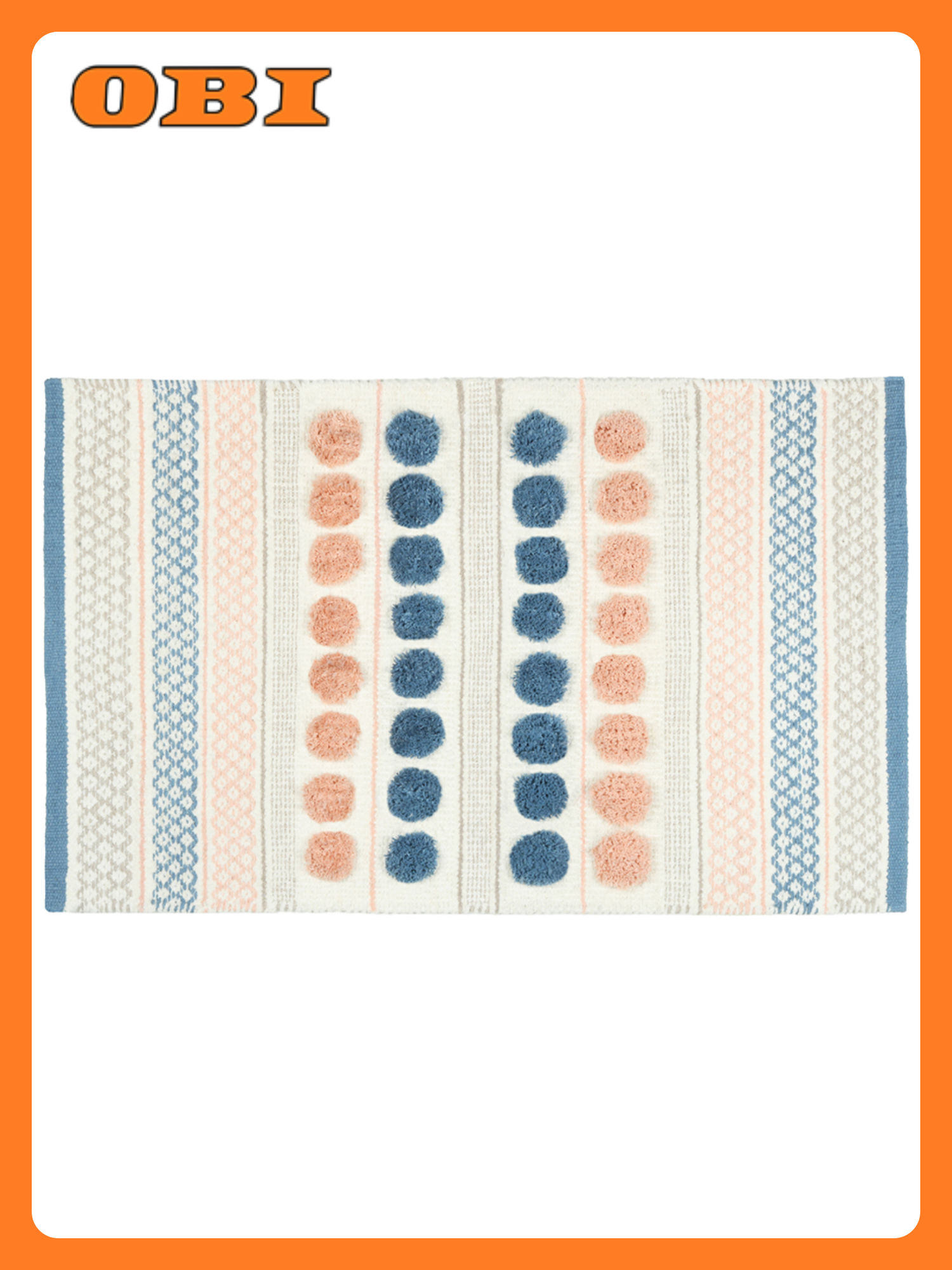 Коврик для ванной 1-ый розово-синий lotus 50х80 см