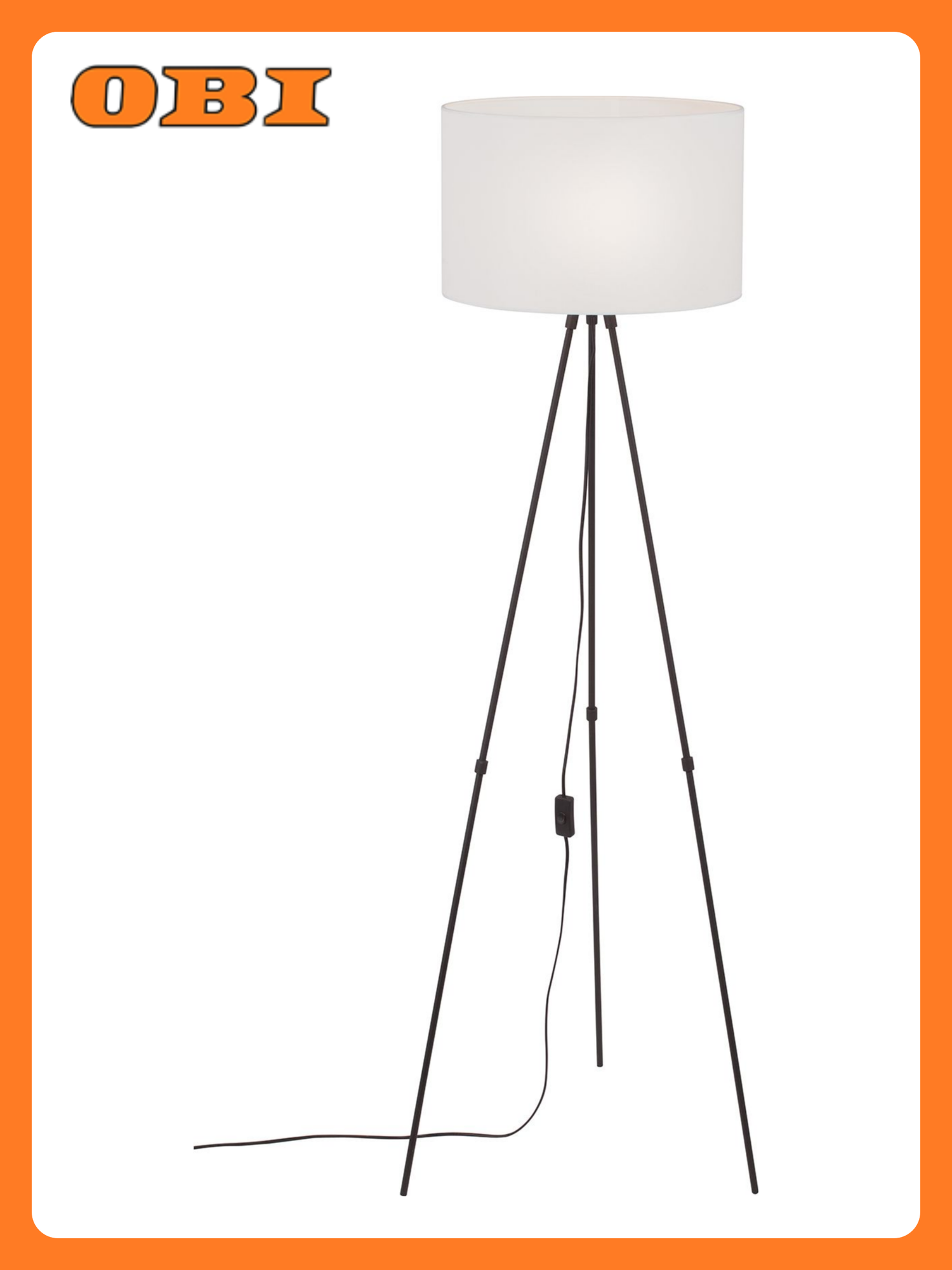 Торшер Vitaluce V2957-1/1P металл текстиль E27 40 Вт IP20 черный