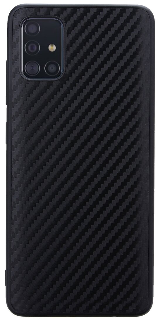 Чехол накладка G-Case Carbon для Samsung Galaxy A51 SM-A515F, черная