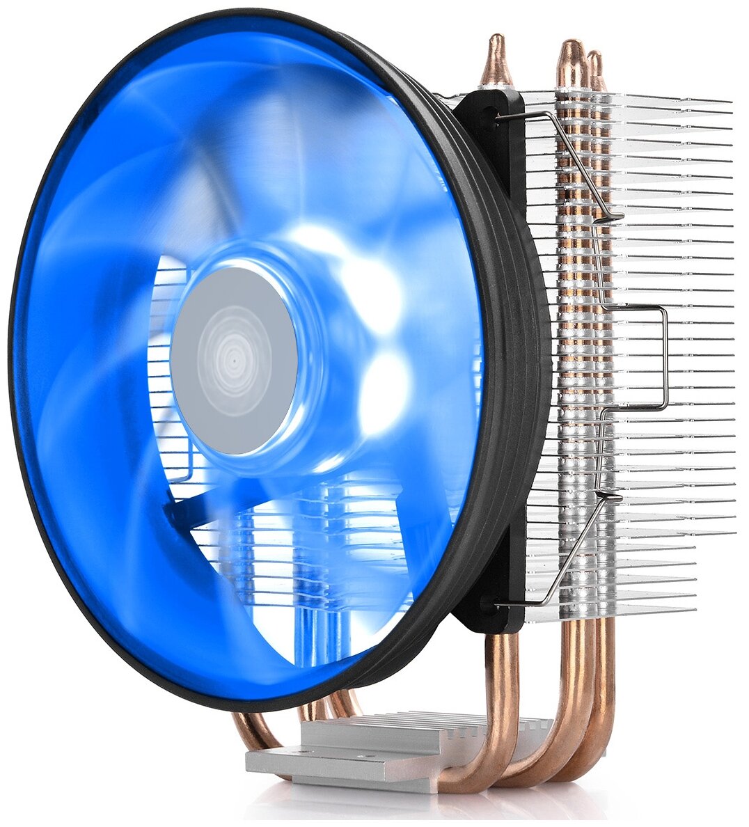 Кулер DEEPCOOL GAMMAXX300R LGA1366/1156/55/51/50/775/FM2+/FM2/FM1/AM3+/AM3/AM2+/AM2/AM4 (24шт/кор, TDP 130Вт, PWM, Red Led, 3 тепл. трубки прямого контакта,120мм вент-р,17.8~21dB(A)) RET - фото №2